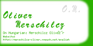 oliver merschilcz business card